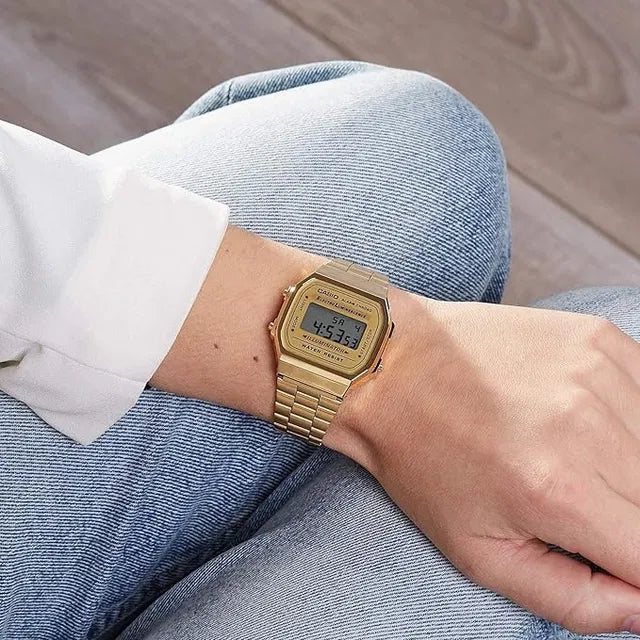 Vintage Gold Digital Metal Watch